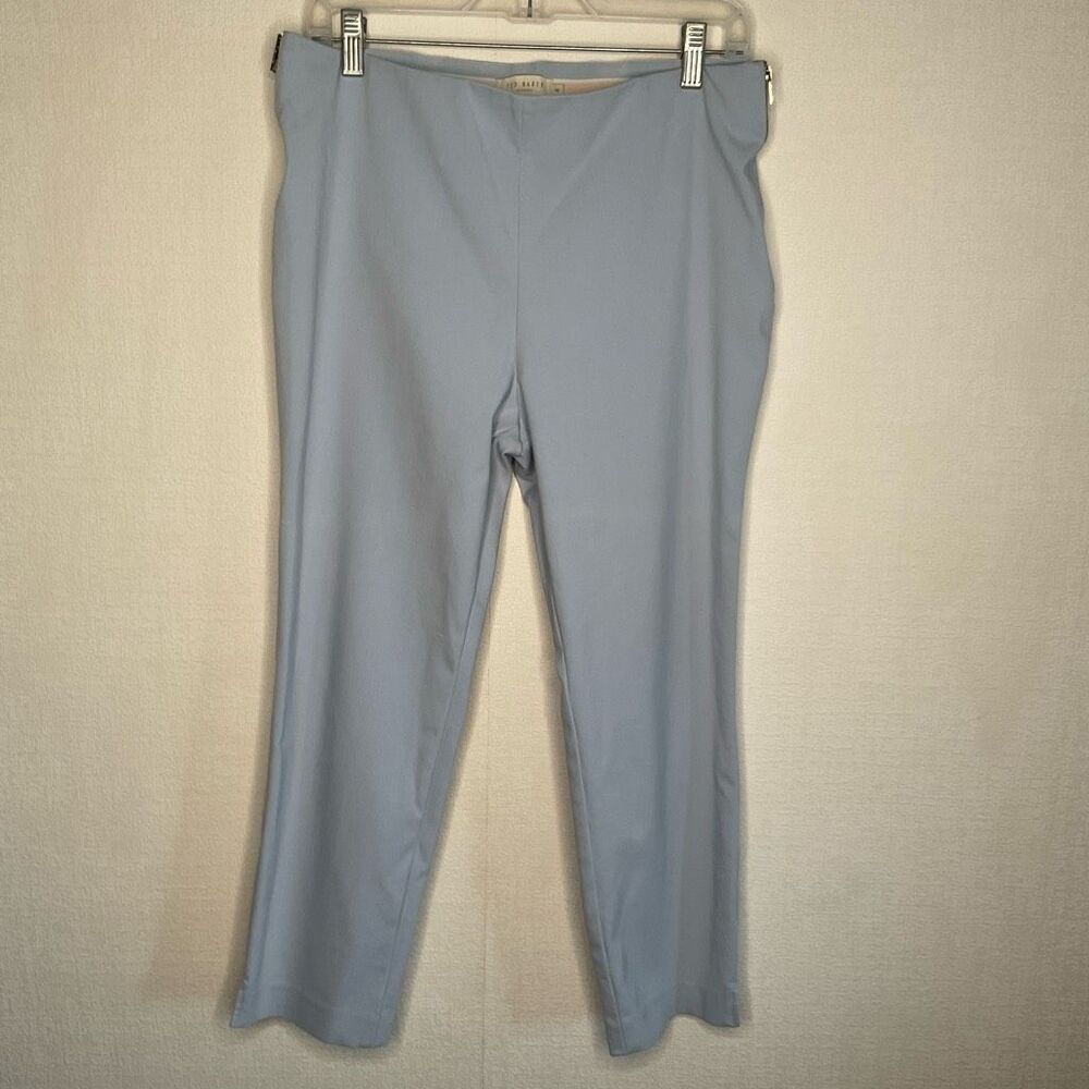 Ted Baker Pants Womens 4‎ Office Trousers Zamelit Side Zipper Cropped Ankle Blue